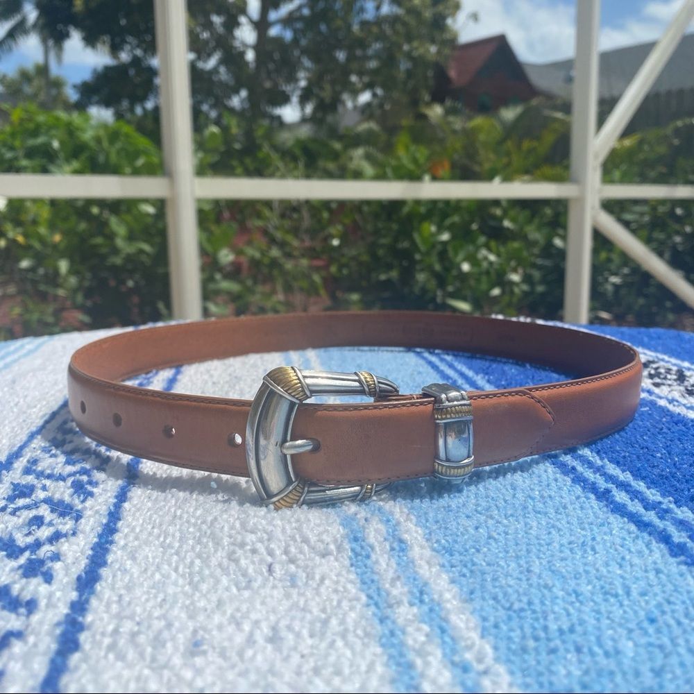 Fossil Leather Belt 1” Brown - Genuine Leather - Size Small